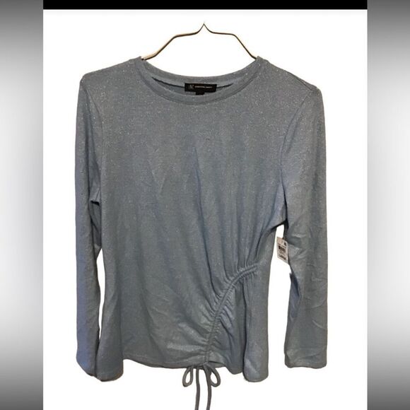 NWT INC International Concepts Blue Sparkly Long Sleeve Sweater - Picture 1 of 6